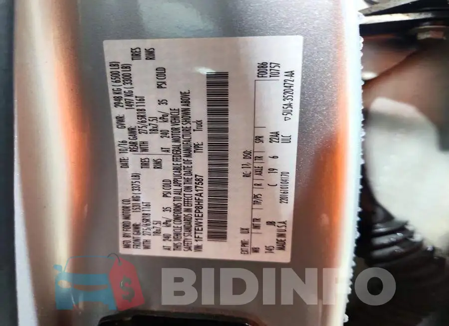 1FTEW1EP8HFA17587 Photo# 12