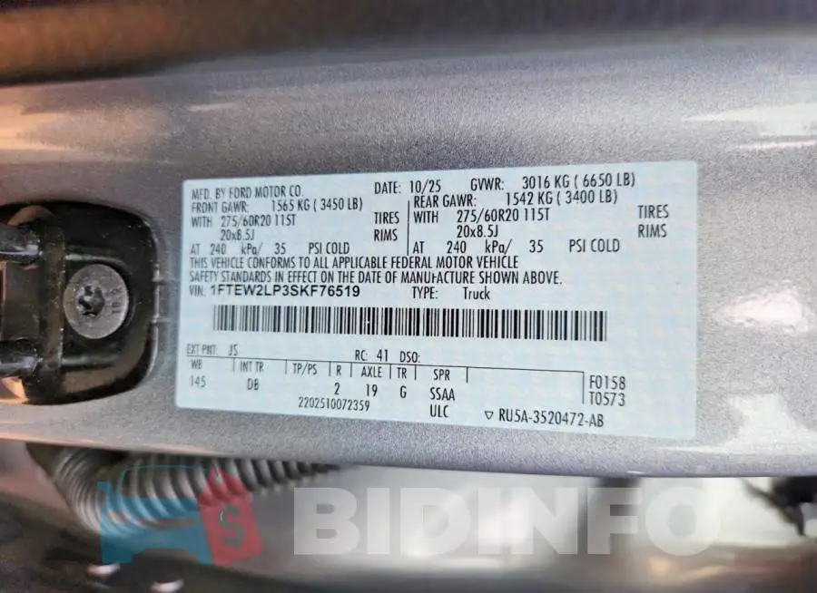 1FTEW2LP3SKF76519 Photo# 12