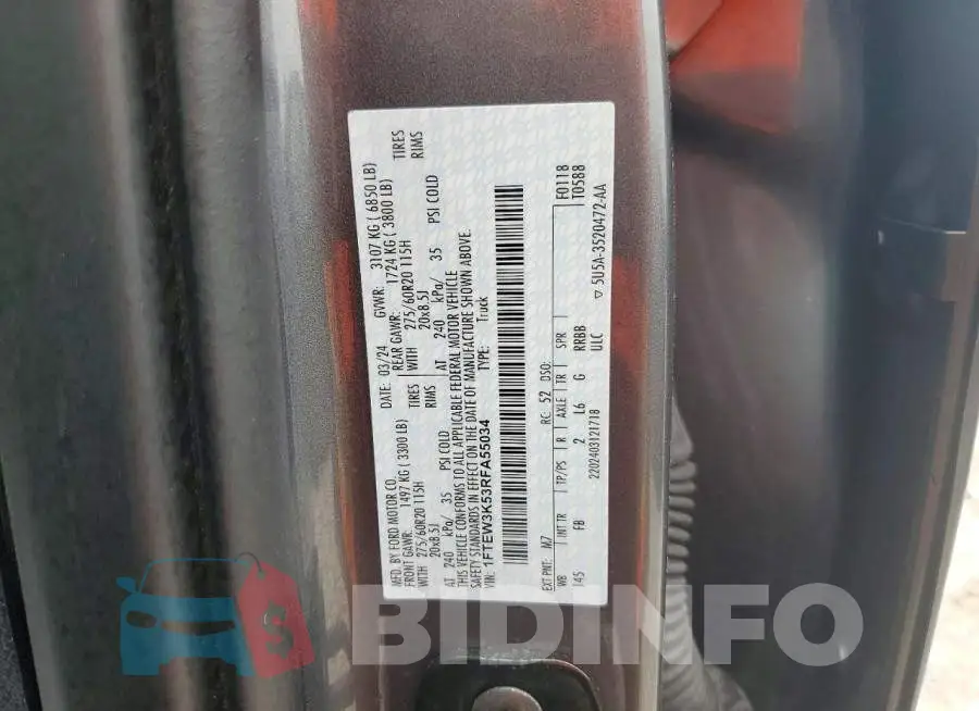 1FTEW3K53RFA55034 Photo# 13