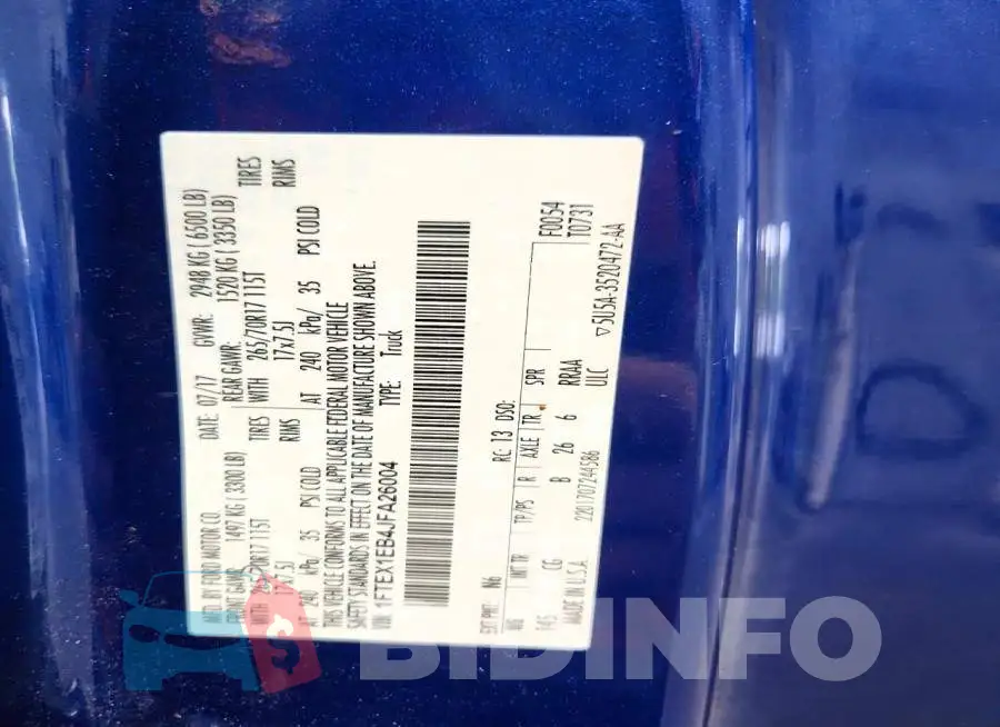 1FTEX1EB4JFA26004 Photo# 12