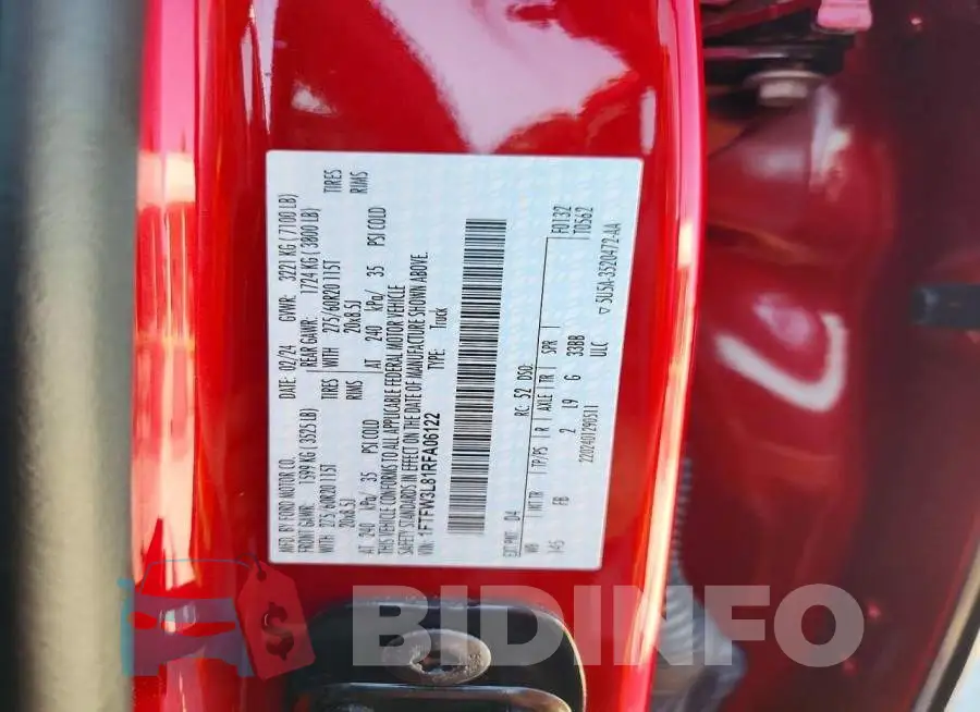 1FTFW3L81RFA06122 Photo# 12