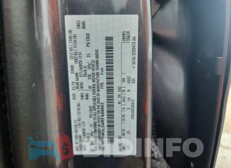 1FTFW3LD4RFA08993 Photo# 12