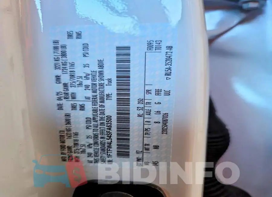 1FTFW4L54SFA63500 Photo# 12