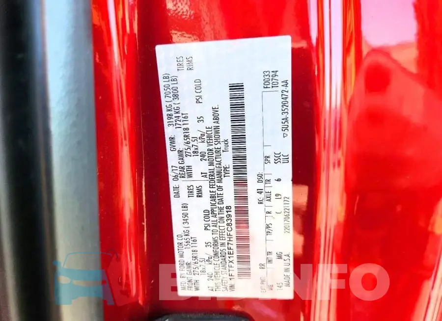 1FTFX1EF7HFC83918 Photo# 12