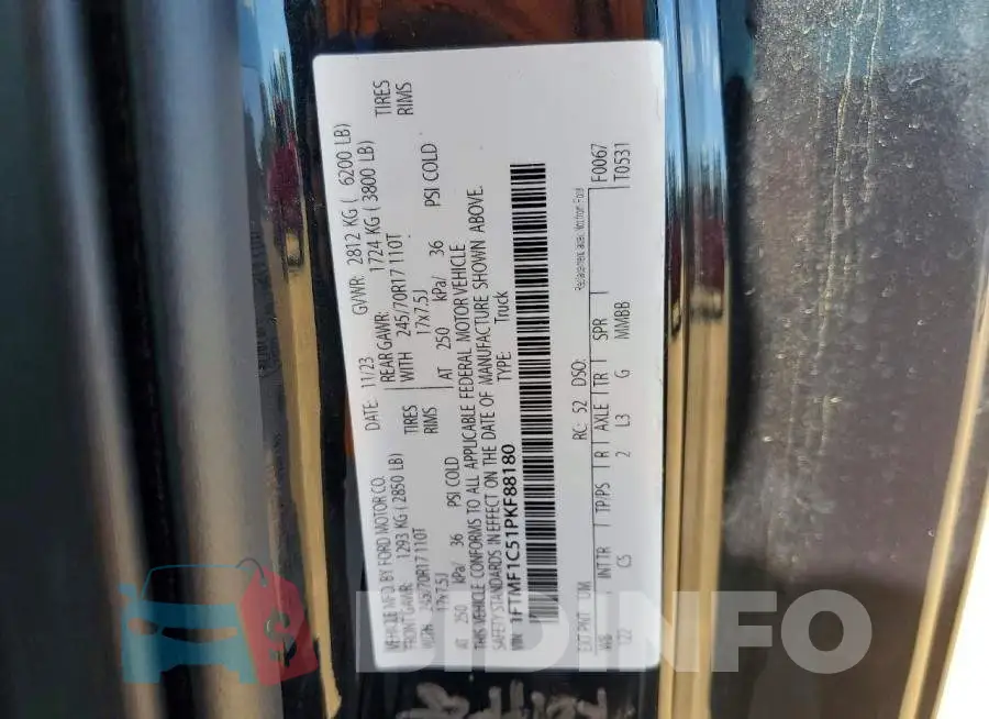1FTMF1C51PKF88180 Photo# 13
