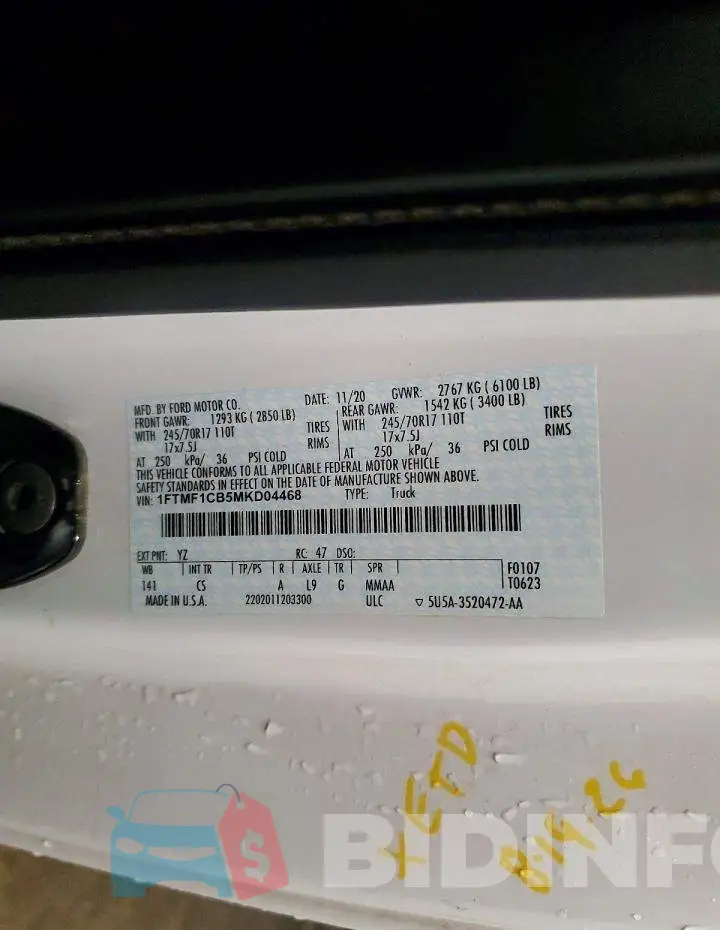 1FTMF1CB5MKD04468 Photo# 12