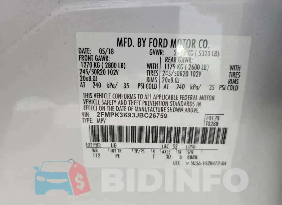 2FMPK3K93JBC26759 Photo# 13