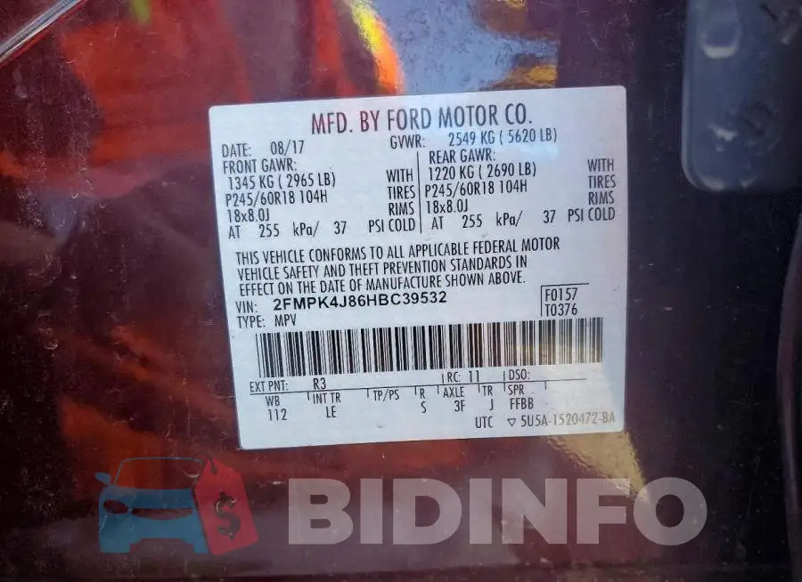 2FMPK4J86HBC39532 Photo# 13