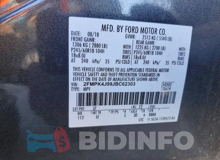 2FMPK4J99JBC62303 Photo# 13