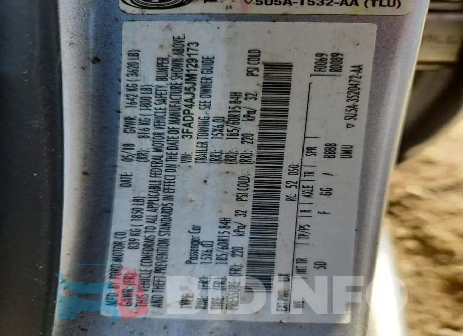 3FADP4AJ5JM129173 Photo# 12