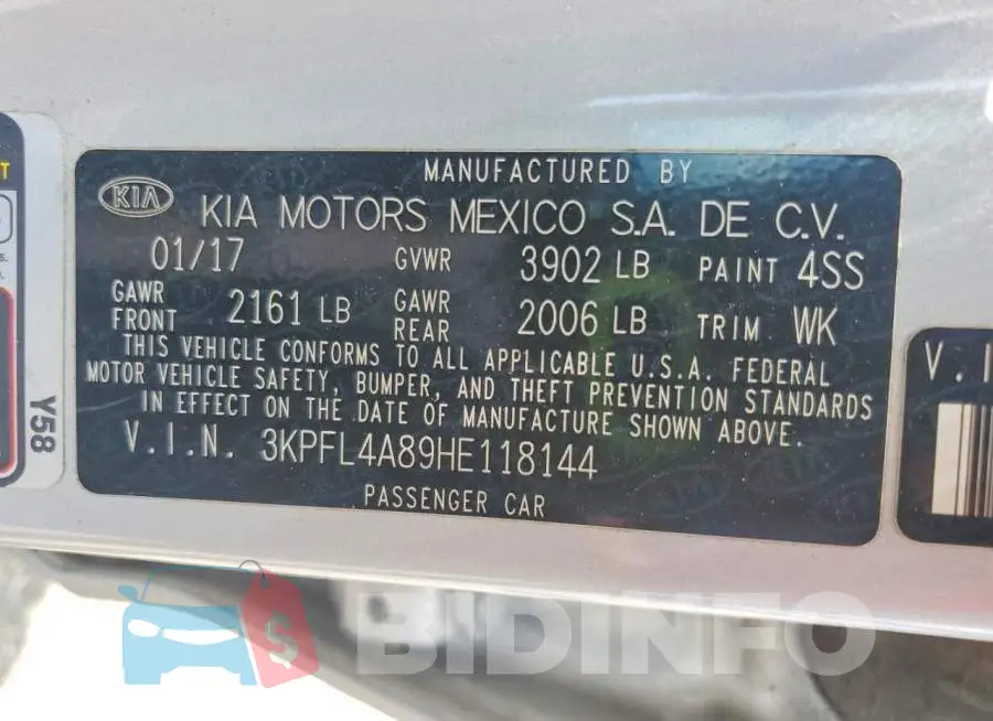 3KPFL4A89HE118144 Photo# 12