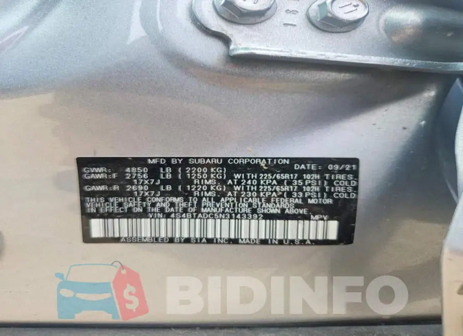 4S4BTADC5N3143392 Photo# 12