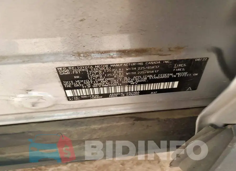 2T3F1RFV1NW299614 Photo# 13