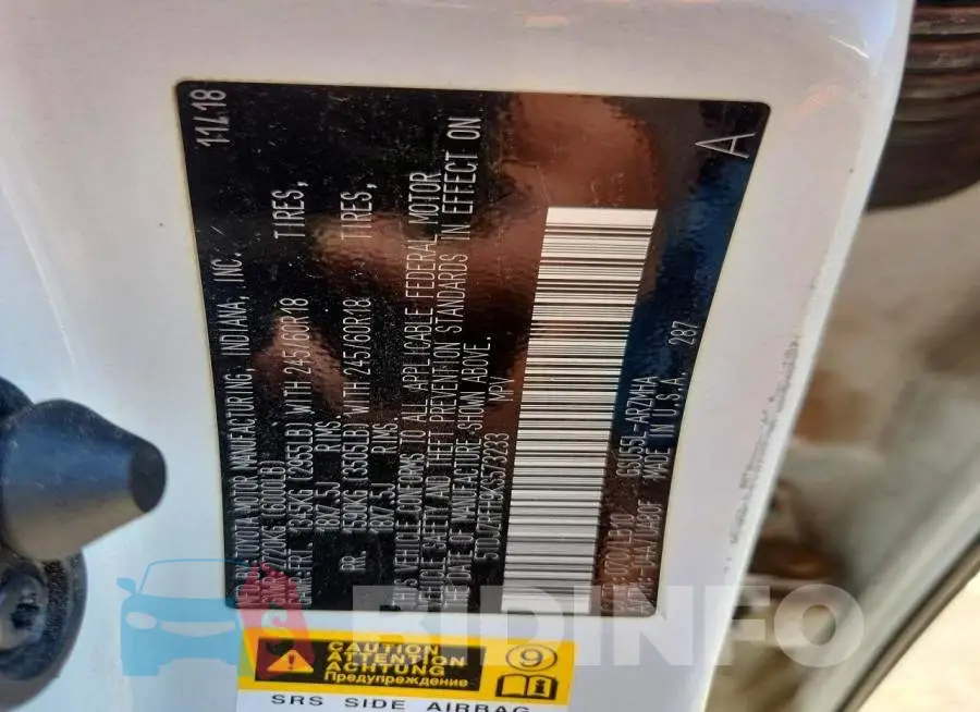 5TDJZRFH9KS573233 Photo# 13