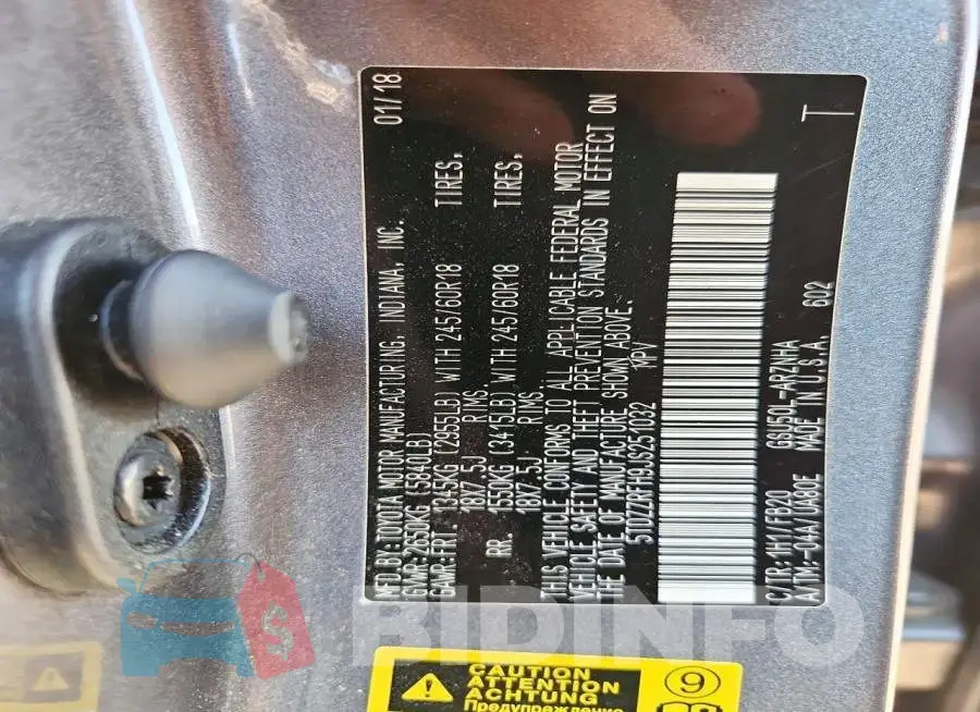 5TDZZRFH9JS251032 Photo# 13