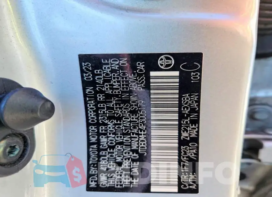 JTDBDMHE4P3005179 Photo# 12