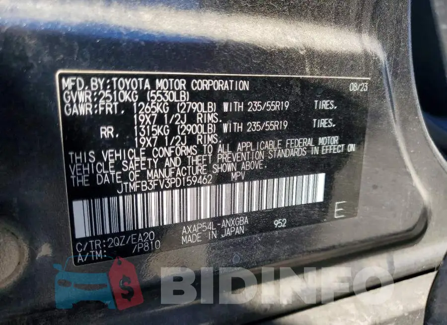JTMFB3FV3PD159462 Photo# 14