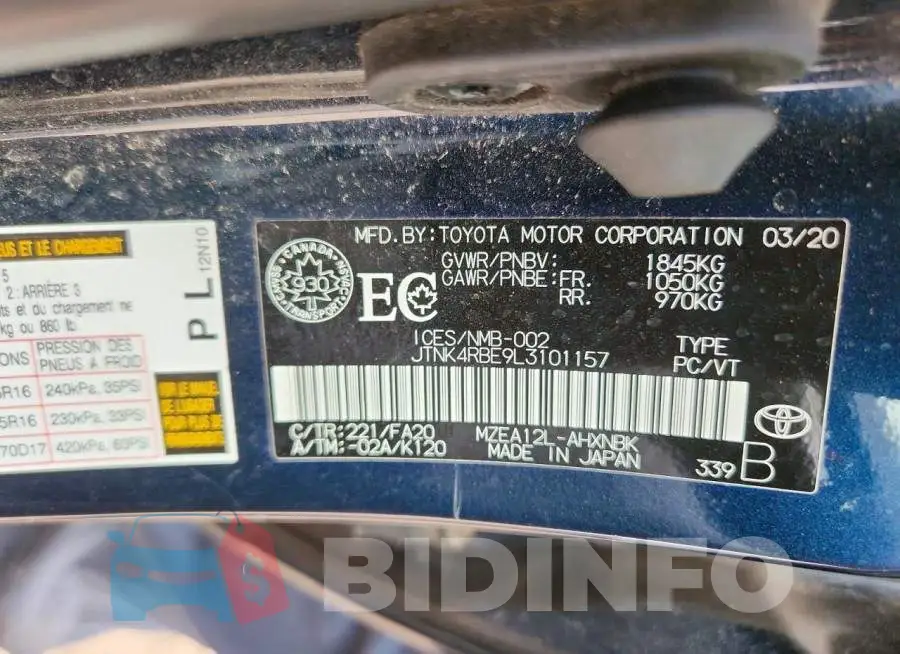 JTNK4RBE9L3101157 Photo# 12