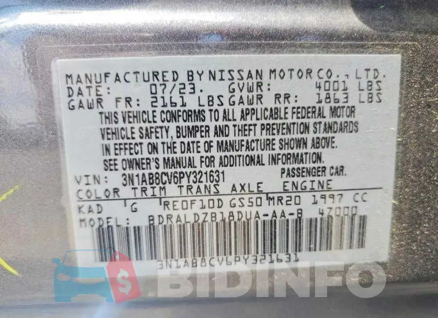 3N1AB8CV6PY321631 Photo# 12