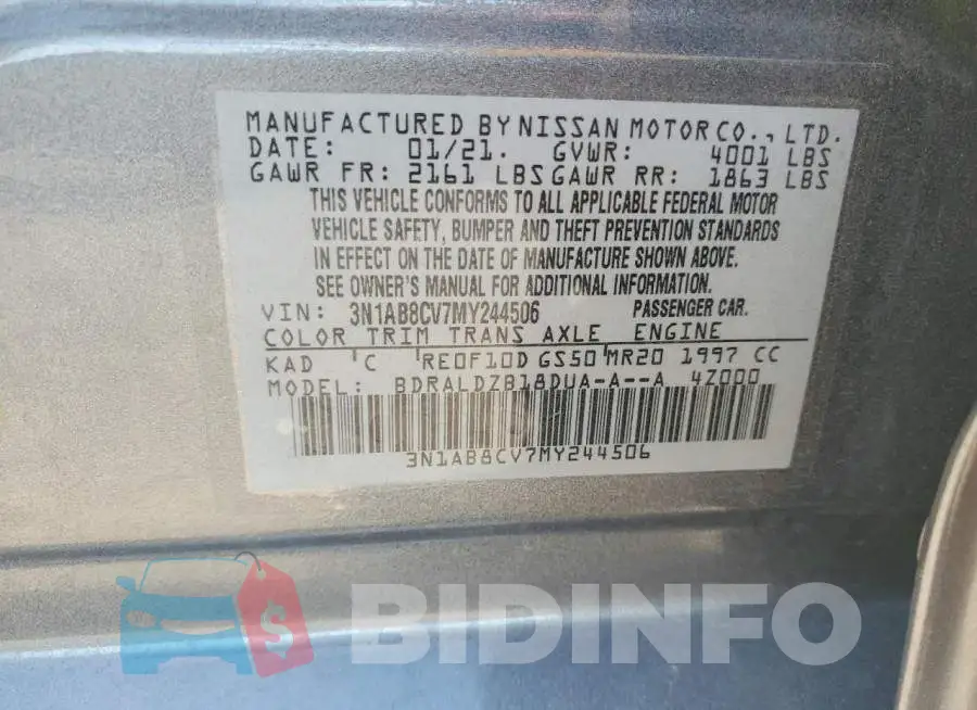 3N1AB8CV7MY244506 Photo# 12