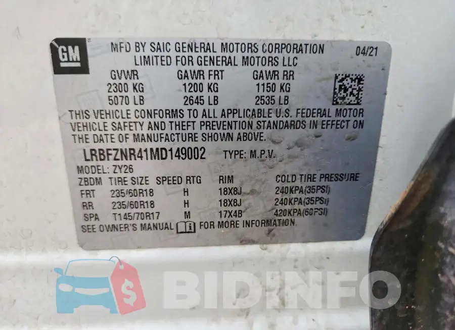 LRBFZNR41MD149002 Photo# 13