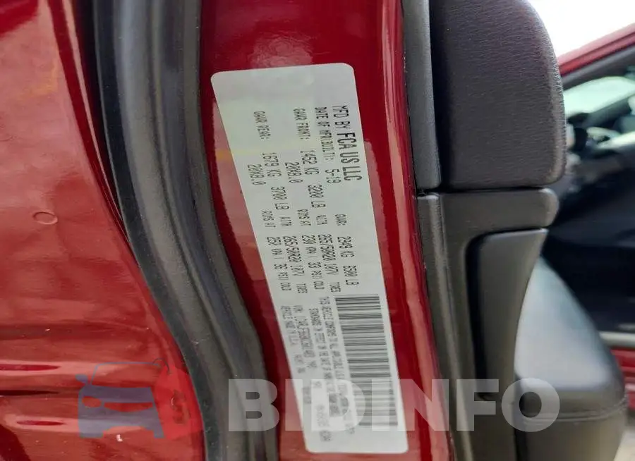 1C4RJFBG8KC601403 Photo# 13