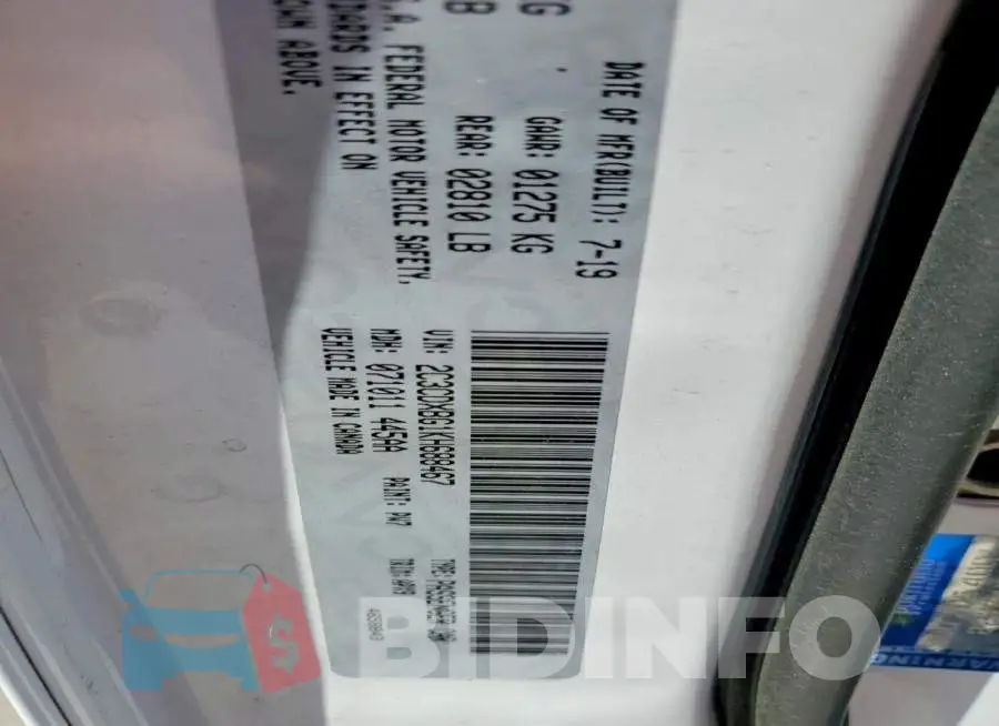 2C3CDXBG1KH688467 Photo# 12