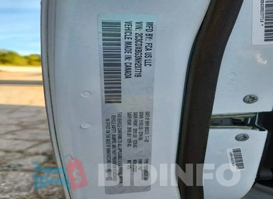 2C3CDXBG3NH207719 Photo# 12