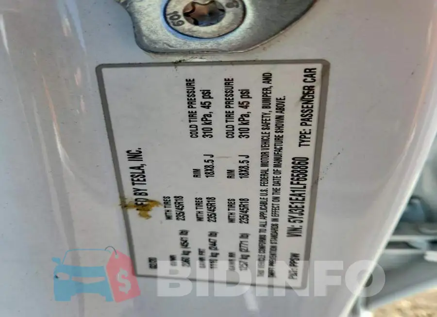 5YJ3E1EA1LF658860 Photo# 12