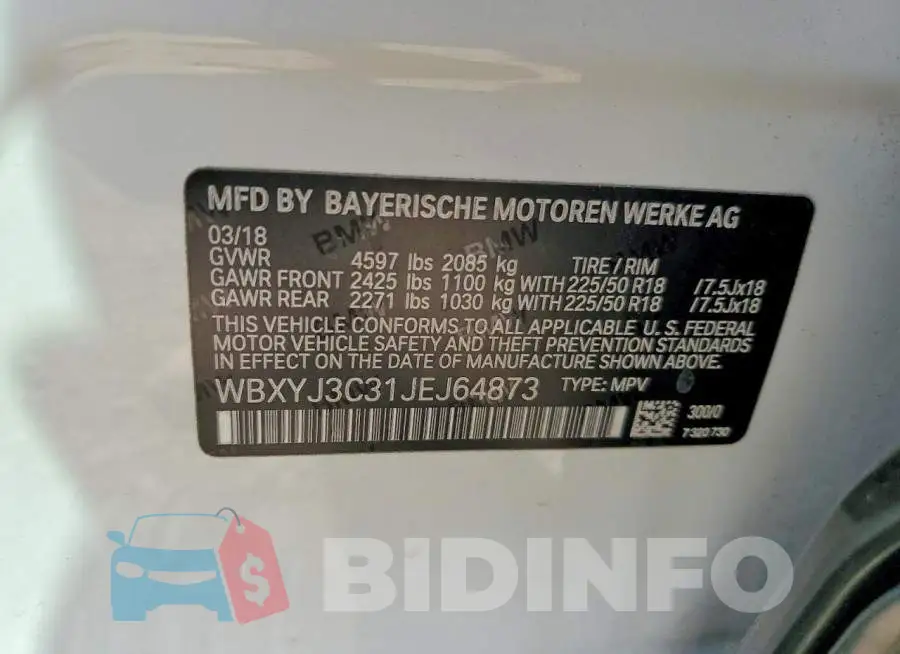WBXYJ3C31JEJ64873 Photo# 12