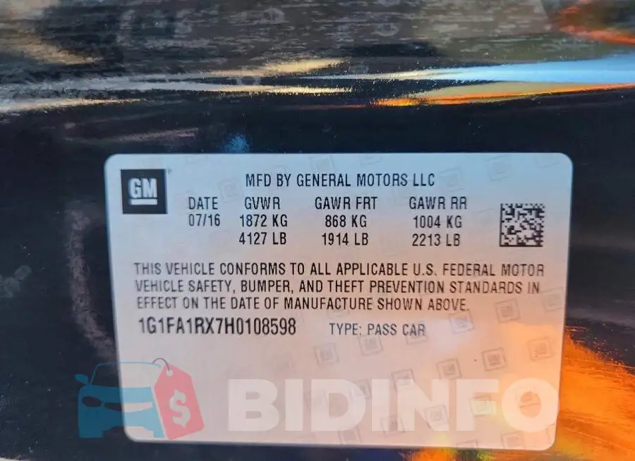 1G1FA1RX7H0108598 Photo# 12