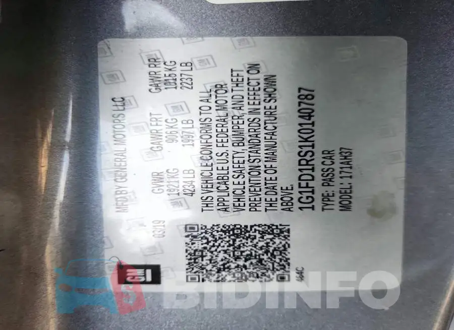 1G1FD1RS1K0140787 Photo# 12