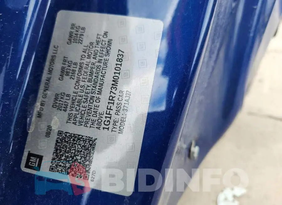 1G1FF1R73M0101837 Photo# 12