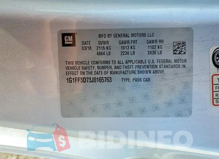 1G1FF3D73J0165763 Photo# 12