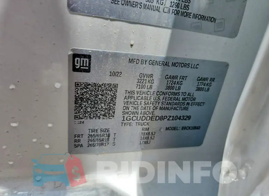 1GCUDDED8PZ104329 Photo# 13