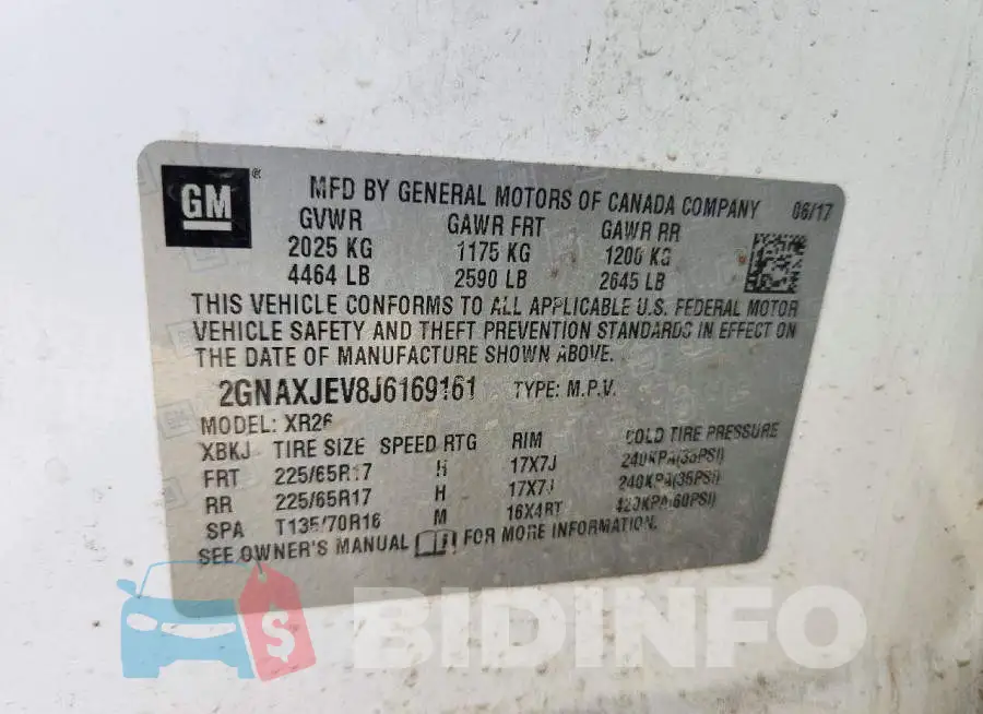 2GNAXJEV8J6169161 Photo# 12