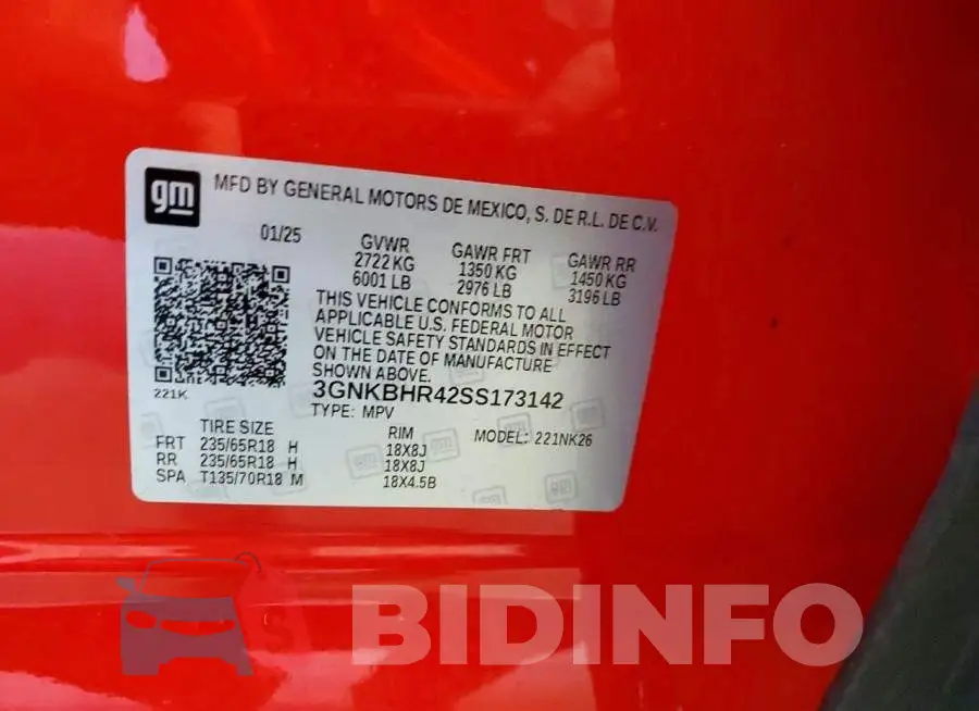 3GNKBHR42SS173142 Photo# 13