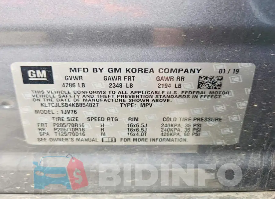 KL7CJLSB4KB854827 Photo# 12