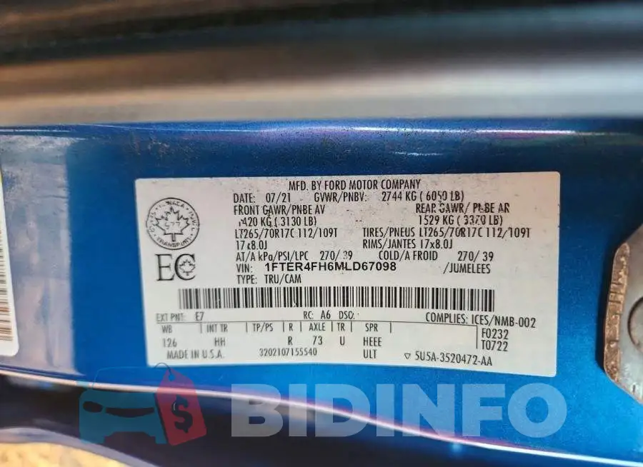 1FTER4FH6MLD67098 Photo# 13