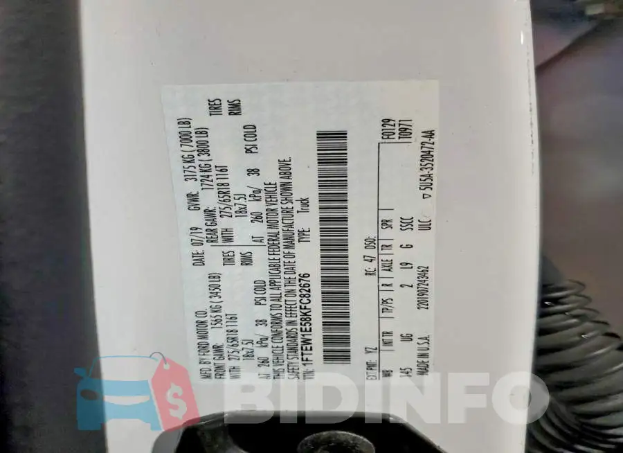 1FTEW1E58KFC82676 Photo# 12