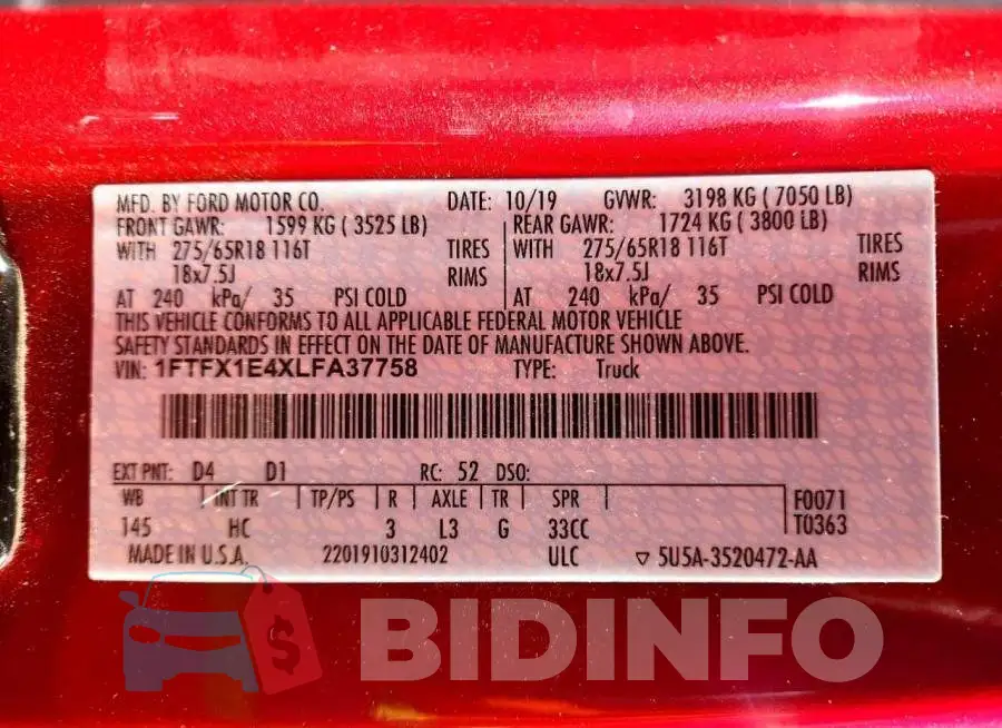 1FTFX1E4XLFA37758 Photo# 12