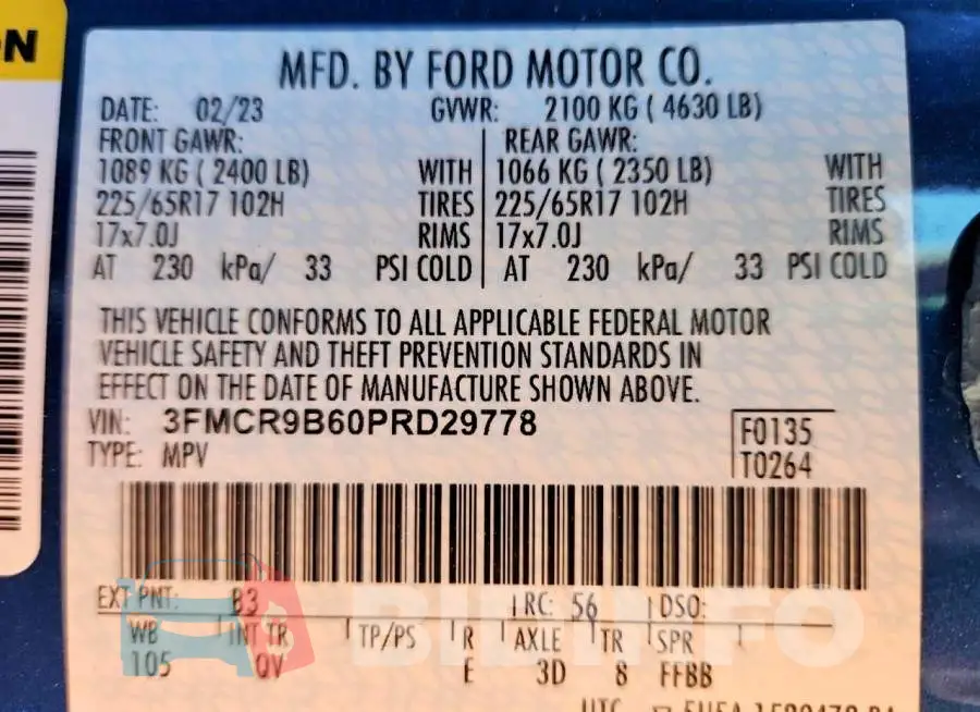 3FMCR9B60PRD29778 Photo# 14