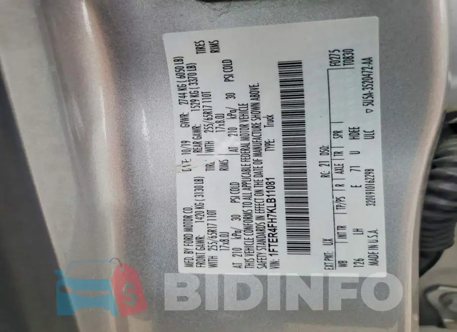 1FTER4FH7KLB11081 Photo# 12