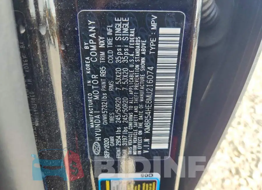 KM8R54HE8MU216074 Photo# 13
