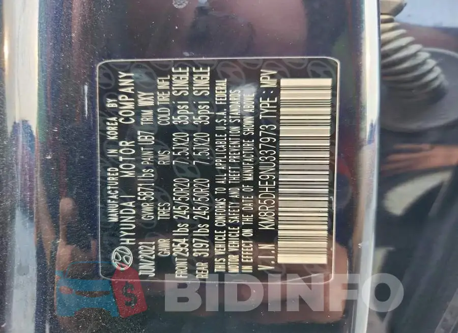 KM8R5DHE9NU337973 Photo# 13