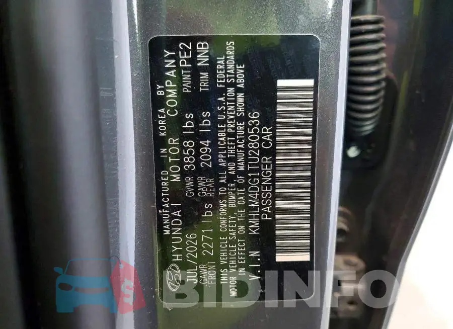 KMHLM4DG1TU280536 Photo# 12
