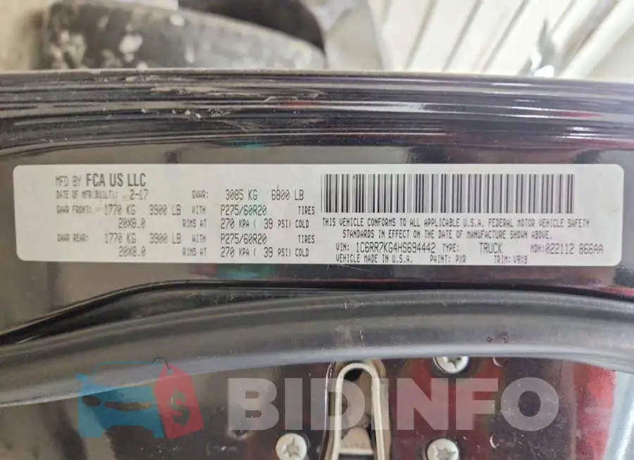 1C6RR7KG4HS694442 Photo# 13