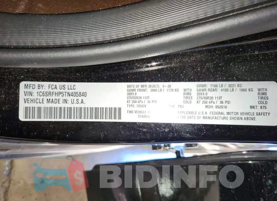 1C6SRFHP5TN405840 Photo# 12