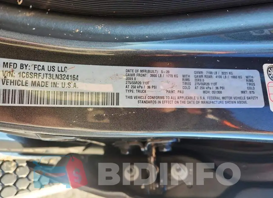 1C6SRFJT3LN324164 Photo# 12