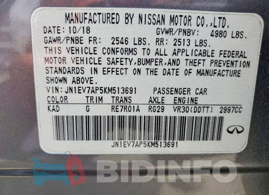 JN1EV7AP5KM513691 Photo# 13